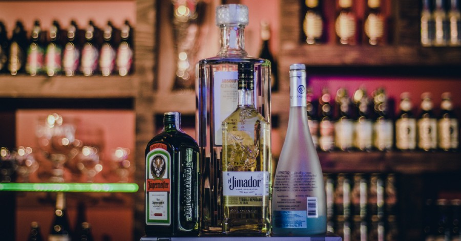 Liquor bottles